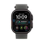 Apple Watch Ultra 4 GPS + Cellular 49 mm, čierne titánové puzdro s priehľadným čiernym remienkom Ocean Band