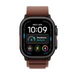 Apple Watch Ultra 4 GPS + Cellular 49mm Black Titanium Case with Burgundy Alpine Loop - M