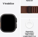 Apple Watch Ultra 4 GPS + Cellular 49mm Black Titanium Case with Burgundy Alpine Loop - M