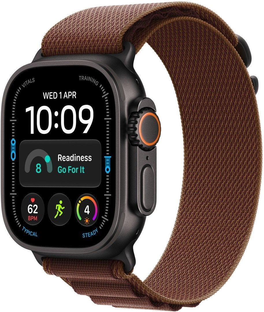 Apple Watch Ultra 4 GPS + Cellular 49mm Black Titanium Case with Burgundy Alpine Loop - M