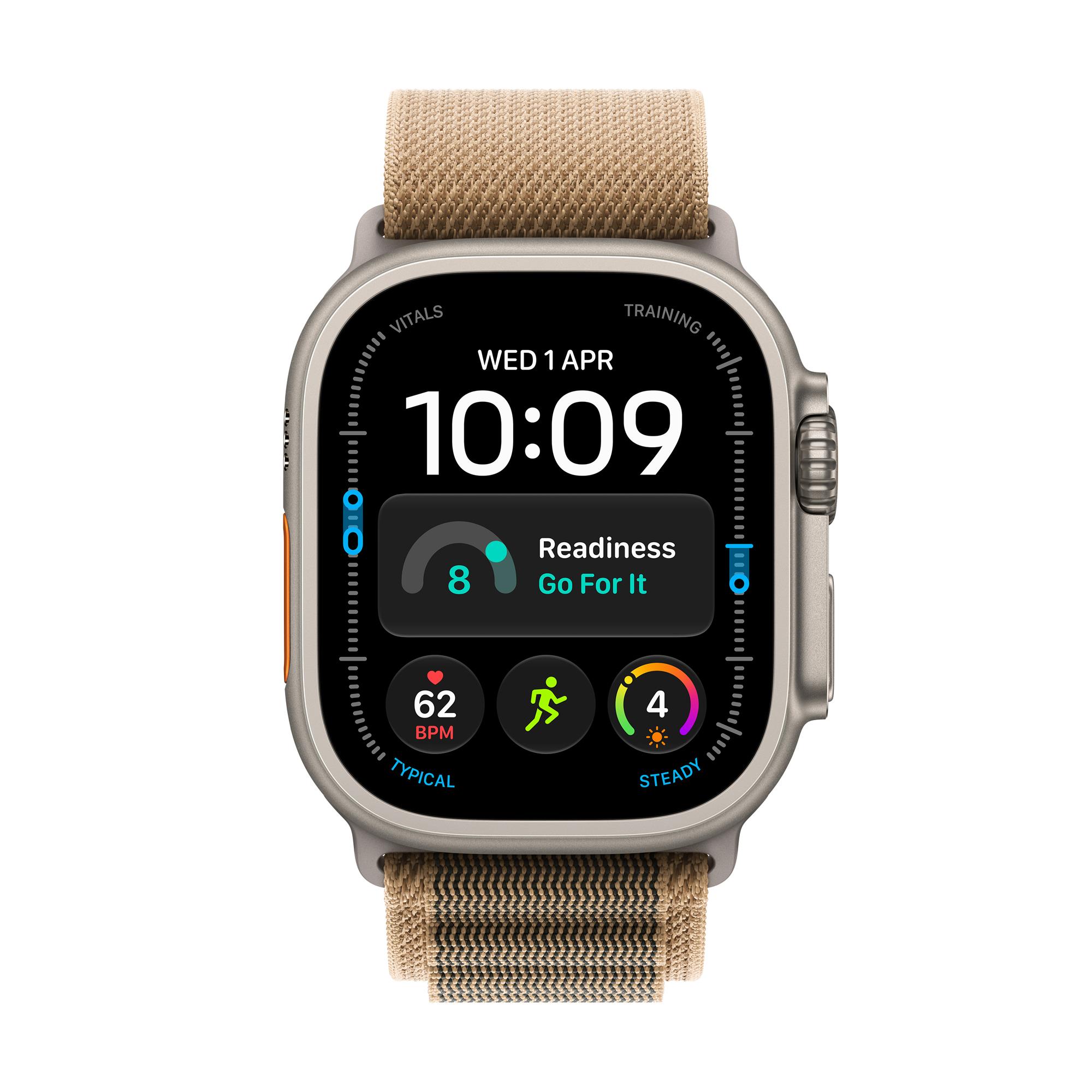 Apple Watch Ultra 4 GPS + Cellular 49mm Natural Titanium Case with Desert Alpine Loop - S