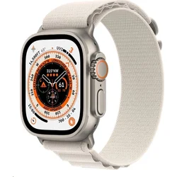 Apple Watch Ultra GPS Cellular, 49 mm titánové puzdro s hviezdicovou slučkou Alpine Loop - Malé (mqfq3cs/a)
