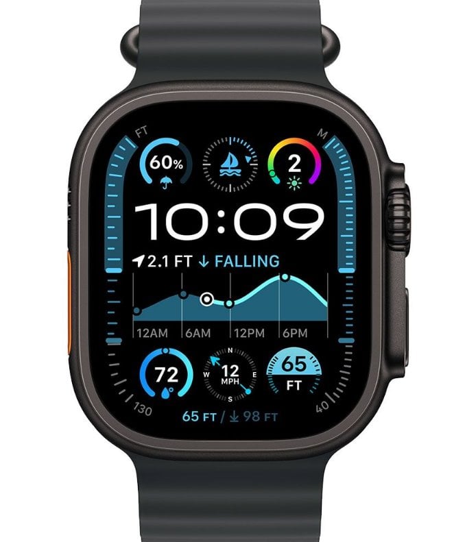 Apple Watch Ultra2 Cellular 49mm Black Titanium Case with Black Ocean Band