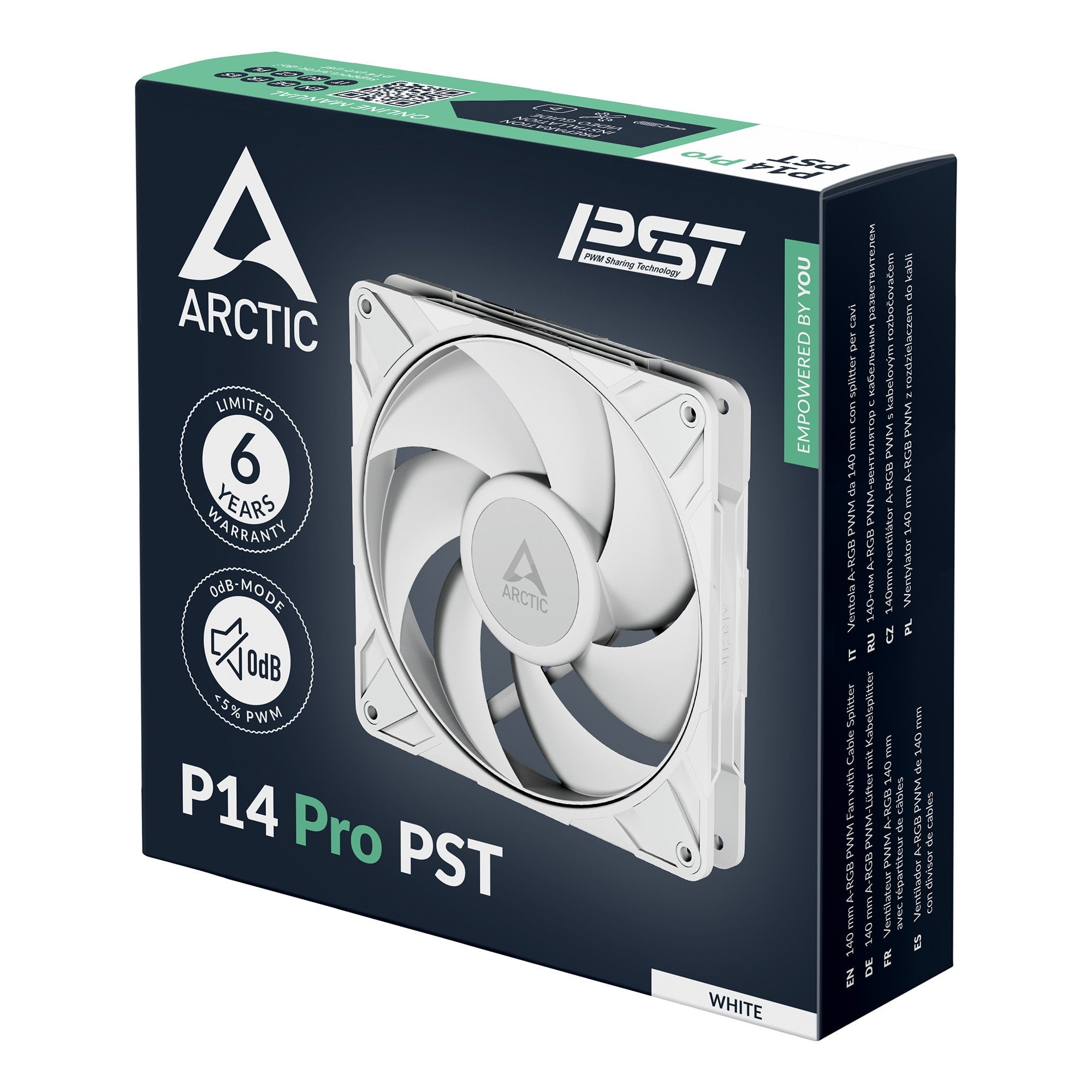ARCTIC P14 Pro PST (White)