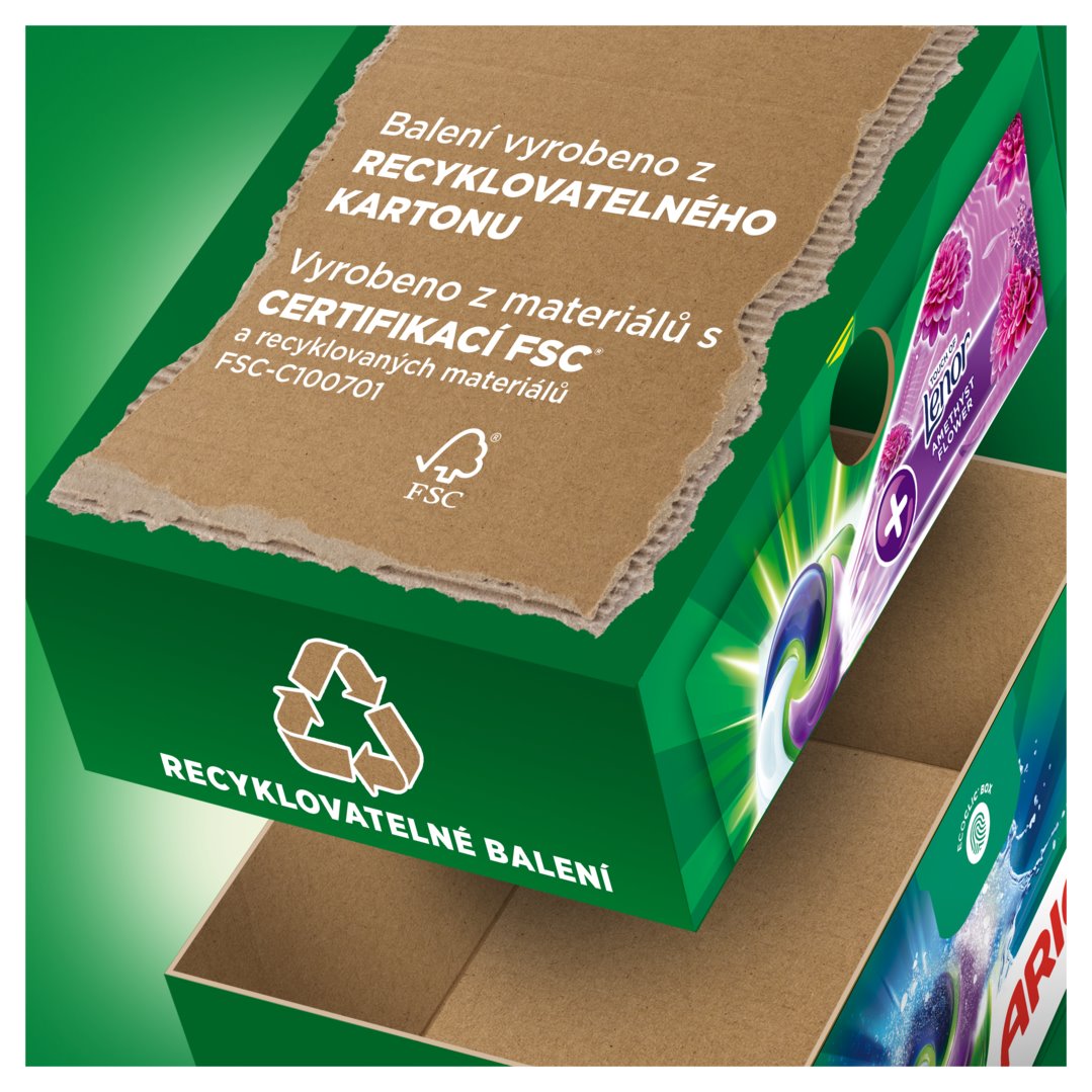 Ariel gelové kapsle Amethyst Flower Plus Krabice 20ks
