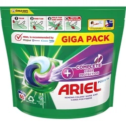 Ariel pracie gélové kapsuly + kompletná ochrana proti vlákninám, 60 ks