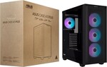 ASUS case A33 PLUS, ATX, Průhledná bočnice, 4x120mm ARGB Fan, černá