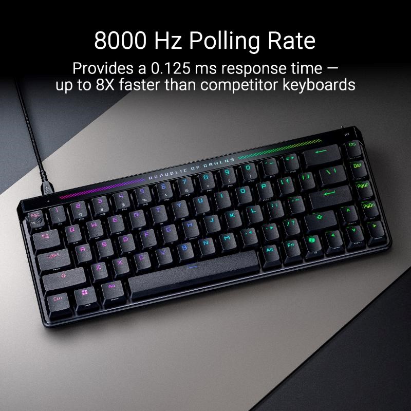 ASUS ROG Falchion Ace HFX, mechanický, americký, čierny