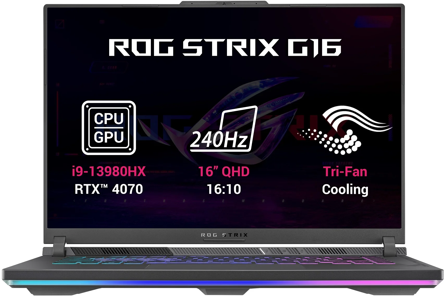 ASUS ROG Strix G16 G614JI-N4089W Eclipse Gray kovový