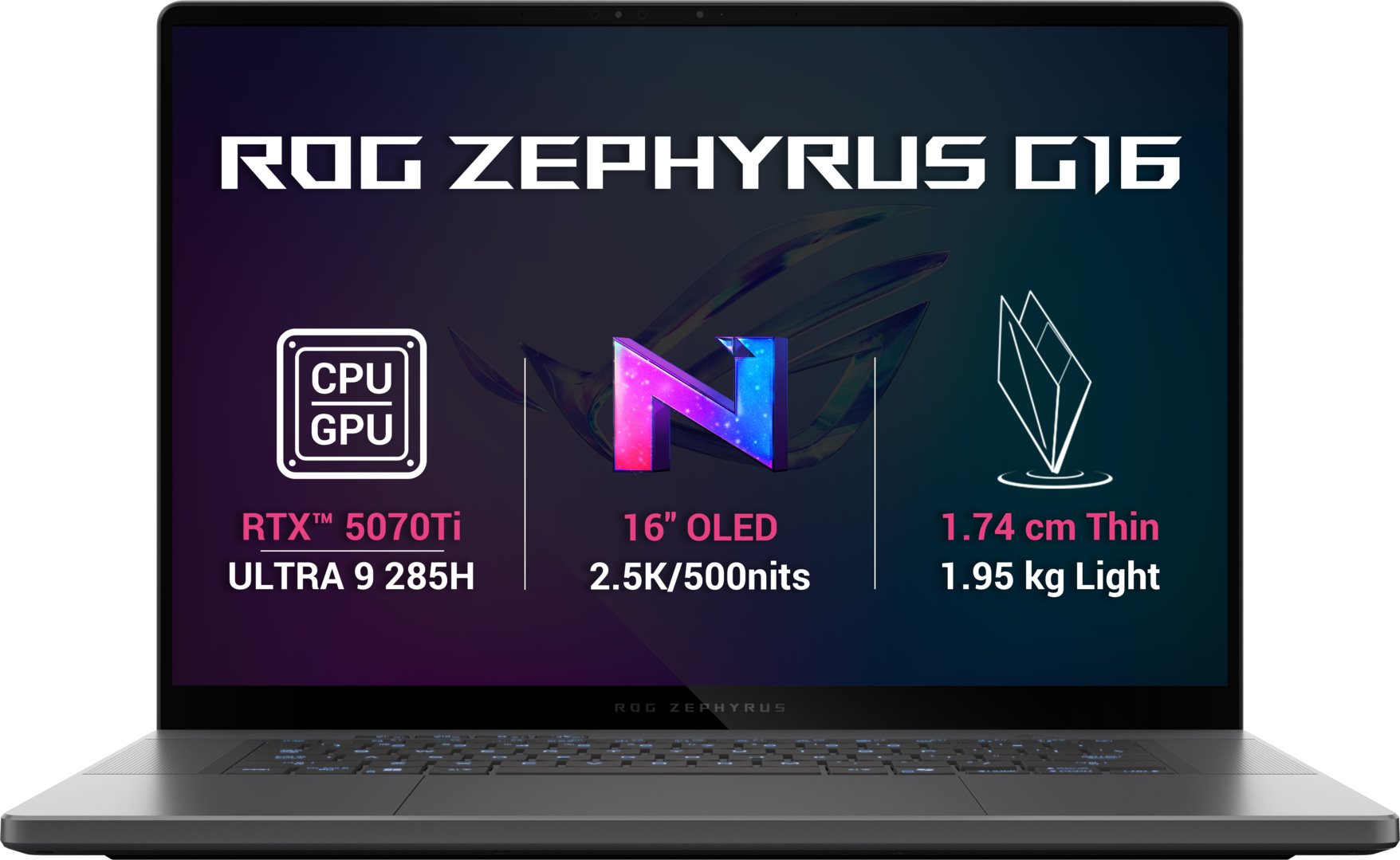 ASUS ROG Zephyrus G16 GU605CR-NEBULA168X Eclipse Gray kovový