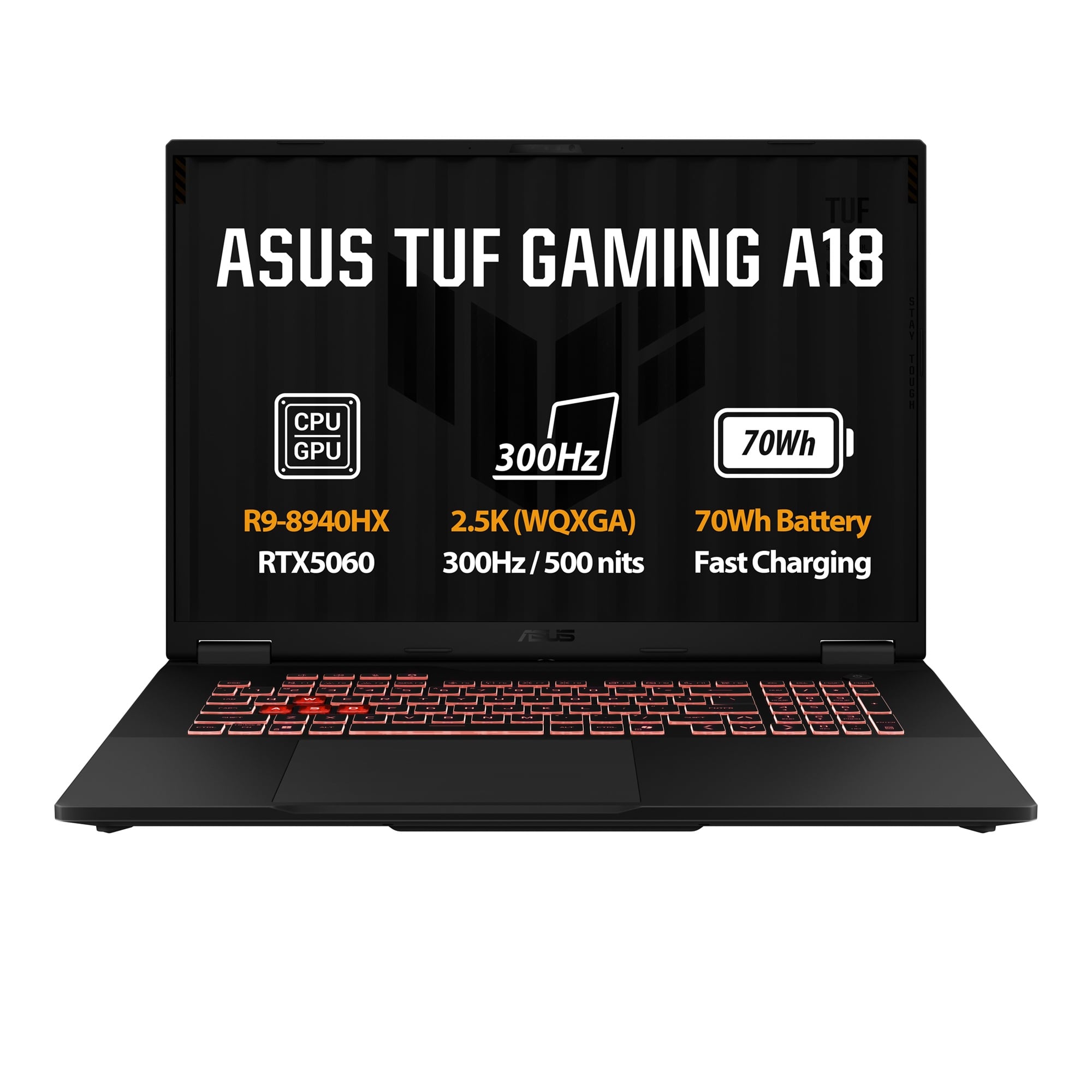 ASUS TUF Gaming A18 FA808PP-TT010WZ Jaeger Gray (bez adaptéru)