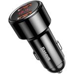 Autonabíjačka Baseus Magic 2x USB 45W 6A s displejom čierna