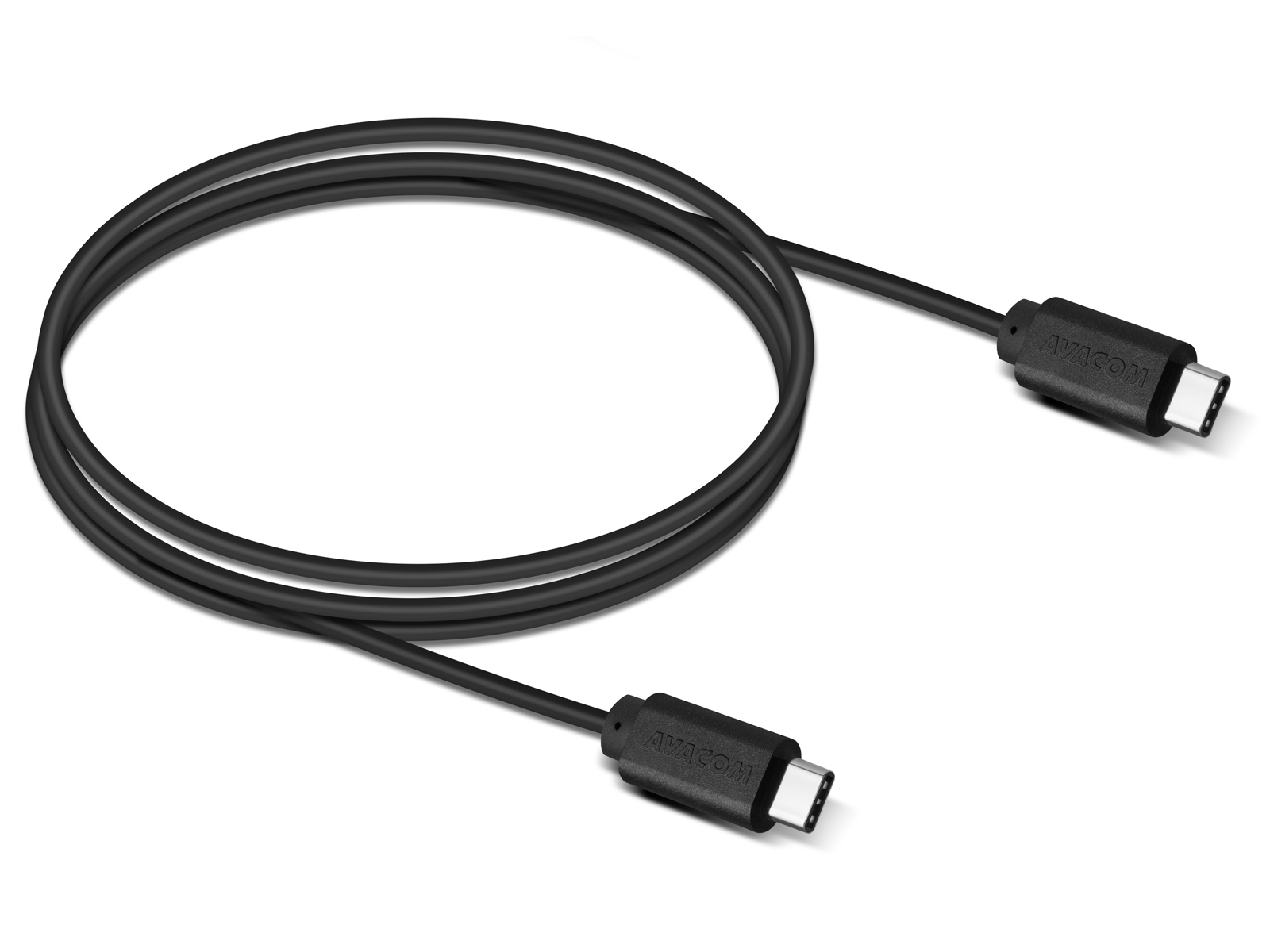 Avacom Dátový a nabíjací kábel USB typu C - USB typu C, 100 cm, čierny