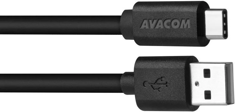 Avacom Dátový a nabíjací kábel USB - USB-C, 100 cm, čierny