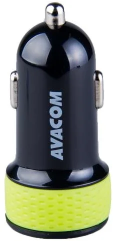 Avacom nabíjačka do auta s dvoma USB výstupy 5V/1A - 3,1A, čierno-zelená NACL-2XKG-31A