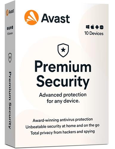 Avast Premium Security (viac zariadení), 10 zariadení, 2 roky, ESD