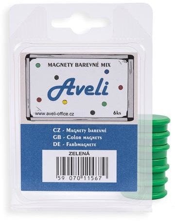 Aveli set magnetů, 4ks, zelená barva
