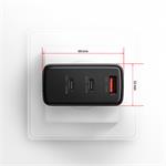 AXAGON ACU-DPQ100, sieťová nabíjačka GaN 100 W, 3x port (USB-A + dvojitý USB-C), PD3.0/PPS/QC4+/Apple