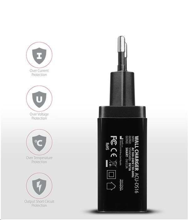 AXAGON ACU-DS16, SMART nabíjačka do siete