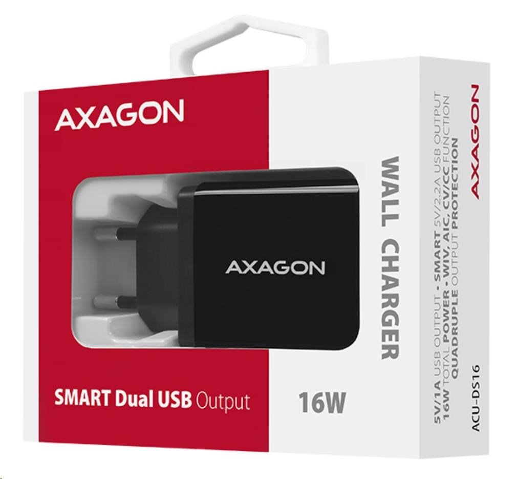 AXAGON ACU-DS16, SMART nabíjačka do siete