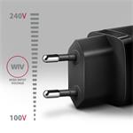 AXAGON ACU-PD20, 20W sieťová nabíjačka, 1x port USB-C, PD3.0/PPS/QC4+/AFC/Apple, čierna