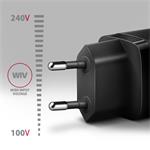 AXAGON ACU-PD30, sieťová nabíjačka 30 W, 1x port USB-C, PD3.0/PPS/QC4+/SFC/AFC/Apple, čierna