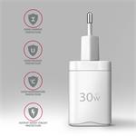 AXAGON ACU-PD30W, napájacia nabíjačka 30 W, 1x port USB-C, PD3.0/PPS/QC4+/SFC/AFC/Apple, biela