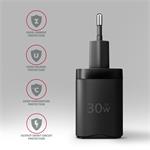 AXAGON ACU-PQ30 Napájacia nabíjačka 30 W, 2x port (USB-A + USB-C), PD3.0/PPS/QC4+/AFC/Apple, čierna