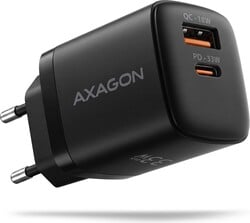 AXAGON ACU-PQ33, GaN sieťová nabíjačka 33 W, čierna