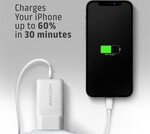 AXAGON ACU-PQ33W, GaN nabíječka do sítě 33W, USB-A + USB-C, bílá