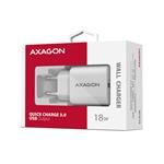 AXAGON ACU-QC18W, 18W sieťová nabíjačka, 1x port USB-A, QC3.0/AFC/Apple, biela