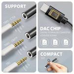 AXAGON ADA-HC, USB-C na 3,5 mm jack - Hi-Res DAC audio adaptér, 384 kHz/32bit, stereo