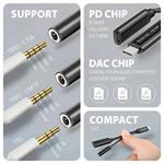 AXAGON ADA-HCPD, USB-C na 3,5 mm jack - Hi-Res DAC audio adaptér, 384 kHz/32bit, stereo, PD 60W 3A