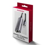 AXAGON ADE-TXPD, USB-C 3.2 Gen 1 - Gigabitová sieťová karta, Asix AX88179, PD 100W, automatická inštalácia