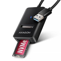 AXAGON ADM2-AM USB-A 10Gb/s - adaptér M.2 NVMe a SATA SSD, kábel USB-A 10 cm