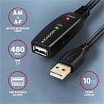 AXAGON ADR-210, USB 2.0 A-M -> A-F aktivní prodlužovací / repeater kabel, 10m