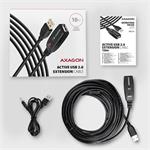AXAGON ADR-210, USB 2.0 A-M -> A-F aktívny predlžovací / opakovací kábel, 10 m