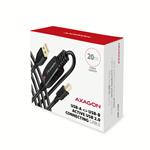 AXAGON ADR-220B, aktívny prepojovací kábel USB 2.0 A-M -> B-M, 20 m