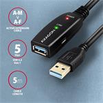 AXAGON ADR-305, USB 3.2 Gen 1 A-M -> A-F aktívny predlžovací / opakovací kábel, 5 m