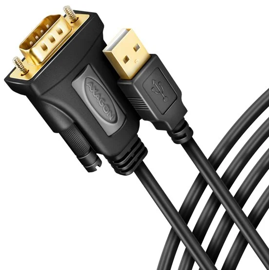 AXAGON ADS-1PQN, USB-A 2.0 na sériový RS-232 DB9-M FTDI adaptér / kábel 1,5 m