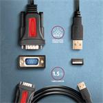 AXAGON ADS-1PSN, USB-A 2.0 - sériový RS-232 adaptér / kabel 1.5m