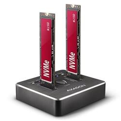 AXAGON ADSA-M2C, USB-C 3.2 Gen 2 - 2x M.2 NVMe SSD docking station