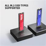 AXAGON ADSA-M2C11, dokovacia stanica USB-C s rýchlosťou 10 Gb/s pre 1× SSD M.2 NVMe/SATA
