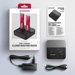 AXAGON ADSA-M2C22L, USB-C 20Gbps dokovací stanice pro 2× M.2 NVMe SSD s funkcí klonování