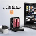 AXAGON ADSA-M2C44, dokovacia stanica USB4 pre 4× M.2 NVMe SSD s funkciou klonovania