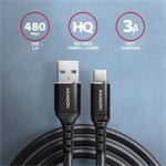 AXAGON BUCM-AM10AB, HQ kábel USB-C <-> USB-A, 1 m, USB 2.0