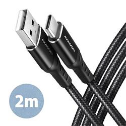 AXAGON BUCM-AM20AB, HQ cable USB-C <-> USB-A, 2m, USB 2.0