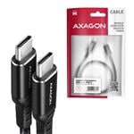 AXAGON BUCM-CM20AB, HQ kábel USB-C <-> USB-C, 2 m