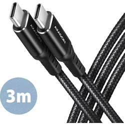 AXAGON BUCM-CM30AB, HQ kabel USB-C <-> USB-C, 3m