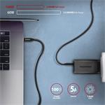 AXAGON BUCM32-CM15AB, SPEED+ kábel USB-C <-> USB-C, 1,5 m, USB 20Gbps, PD 100W 5A, 4K HD, ALU, opletenie
